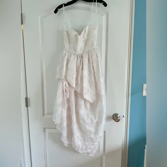 NWT Cecilie Bahsen bustier midi dress with bow/powder pink US2 UK6